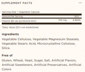 ³ 6 Solgar (Vitamin B6) 100  100  (SOL-03110) 3