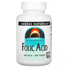  Source Naturals Folic Acid 800 mcg 200  