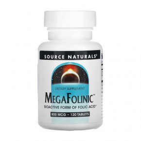  Source Naturals Mega Folinic 800 mcg 120 tab