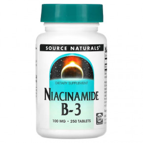  Source Naturals Niacinamide B3 100 mg 250  