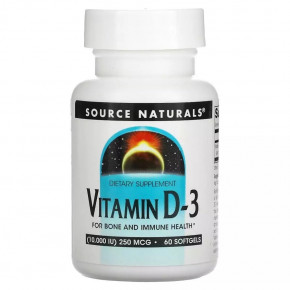  Source Naturals Vitamin D3 10000 IU 60  