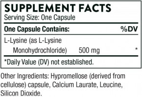  Thorne Research (L-lysine) 500  60  3