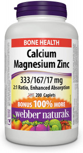  Webber Naturals Calcium Magnesium Zinc 200  (4384303434)