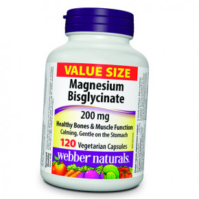   Webber Naturals Magnesium Bisglycinate 200 120 (36485032)