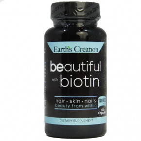  Earths Creation Beautiful Biotin 10000 mcg 100  