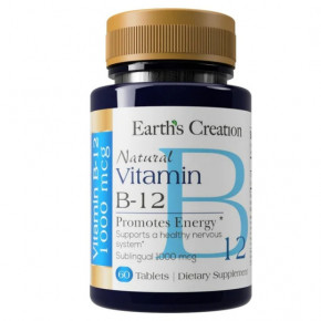 ³ -12 Earths Creation Vitamin B-12 Sublingual 1000  60 