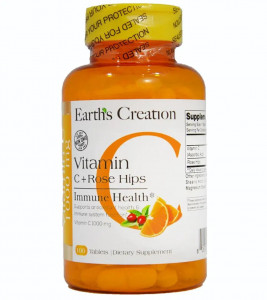 ³    Earths Creation Vitamin C with Rose Hips 1000  100 