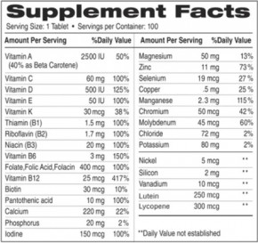 ³-  Earths Creation (Multivitamin Century A thru Z Senior) 100  3