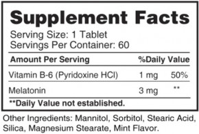    6  ' Earths Creation (Melatonin wirh Vitamin B-6) 3  60  3