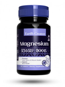  Earths Creation Magnesium 500 mg 60  