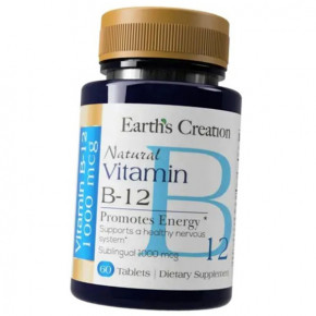  12  Earths Creation Natural Vitamin B-12 60 (36604003)