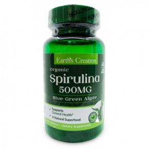  Earths Creation Spirulina 500 mg 60  