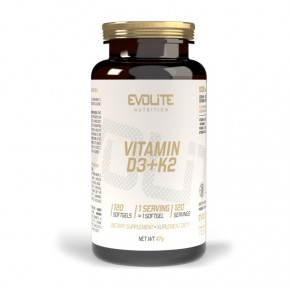  Evolite Nutrition D3+K2 120 sgels