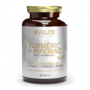  Evolite Nutrition Turmeric + Piperine 120 veg caps