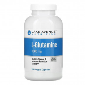 L-, L-Glutamine, Lake Avenue Nutrition, 1000 , 240  