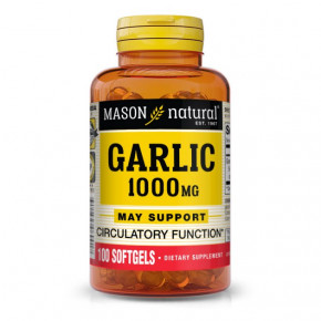   (Garlic Oil), Mason Natural 1000, 100  (MAV-06991)