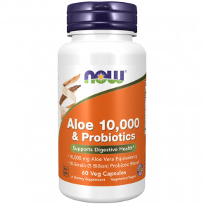  NOW Aloe 10000 Probiotics 60 vegcapsules