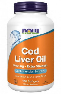  NOW Cod Liver Oil 180 softgels