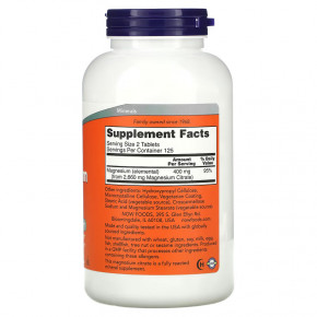 ³ NOW Magnesium Citrate 200 mg 250  3