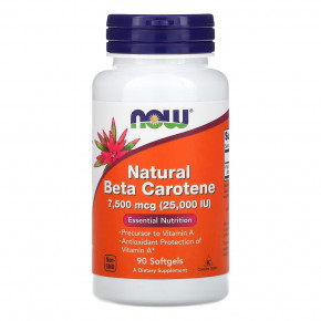 Vitamin NOW Natural Beta Carotene 90 