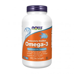  NOW Omega-3 Molecularly Distilled 200   