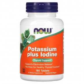  NOW Potassium plus Iodine 180 tab