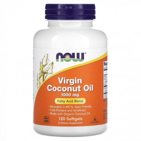  NOW Virgin Coconut Oil 1000 mg 120 softgels