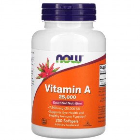  NOW Vitamin A 25000 IU 250  