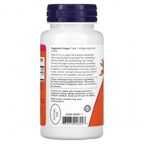  NOW Vitamin E-400 with Mixed Tocopherols 100   4