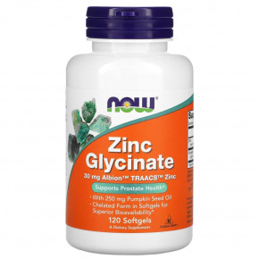  NOW Zinc Glycinate 30 mg 120  