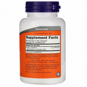 -- Now Foods (Acetyl-L-Carnitine) 500  100  (NOW-00076) 3