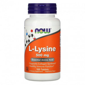 ˳ Now Foods (L-Lysine) 500  100  (NOW-00100)