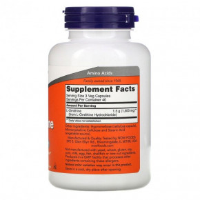  Now Foods (L-Ornithine) 500  120  (NOW-00122) 3