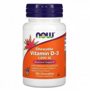   3    Now Foods (Vitamin D-3) 1000  180   (NOW-00357)