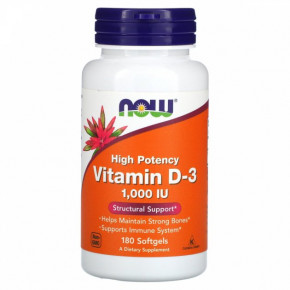 ³ 3 Now Foods Vitamin D-3 1000  180  