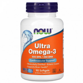  -3 500  / 250  Now Foods (Ultra Omega-3 500 EPA / 250 DHA) 180   