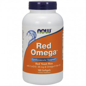   Now Foods (Red Omega Red Yeast Rice CoQ10) 180   (NOW-01676)