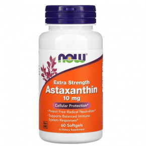  Now Foods (Astaxanthin Extra Strength) 10  60   (NOW-02251)