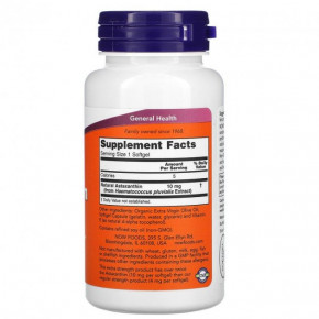  Now Foods (Astaxanthin Extra Strength) 10  60   (NOW-02251) 3