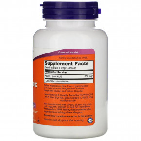 -  Now Foods (Alpha Lipoic Acid) 250  120  (NOW-03043) 3