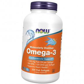  3 Now Foods Omega-3 1000 Fish Gelatin 200 (67128028)