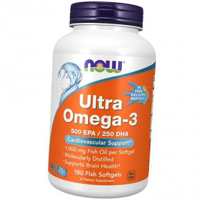  3 Now Foods Ultra Omega-3 Fish Gelatin 180 (67128027)