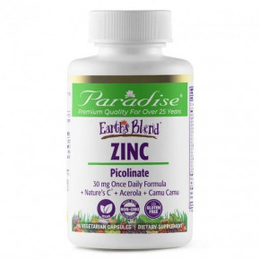  ϳ Paradise Herbs (Earths Blend Zinc Picolinate) 90  