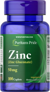 , Zinc, Puritans Pride, 50 , 100  (PTP-12060)