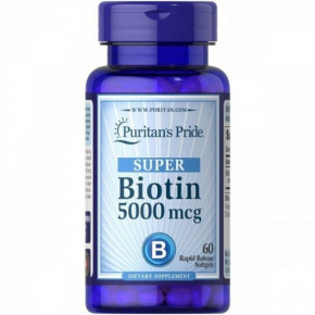    Puritans Pride (Biotin with Calcium) 5000 /222  60  (PTP-13430)