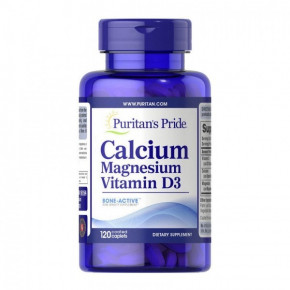     D, Calcium Magnesium with Vitamin D, Puritans Pride, 1000 /500 /400 , 120  (PTP-16154)