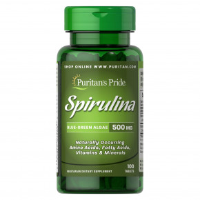  Puritan's Pride Spirulina 500mg - 100tabs (100-59-8088108-20)