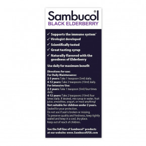  Sambucol Black Elderberry For Kids 120   5