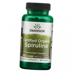  Swanson Certified Organic Spirulina 180  (71280010)