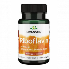  Swanson Riboflavin Vitamin B2 100mg 100caps